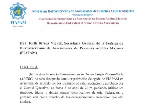 Fiapam designó a Algec como organización delegada en Argentina