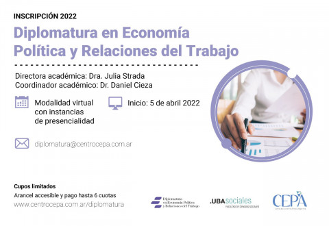 Diplomatura en Economía Política y Relaciones el Trabajo: inscripción 2022