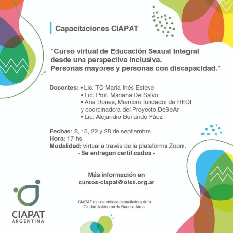 Curso Virtual sobre “Educación Sexual Integral desde una perspectiva inclusiva”