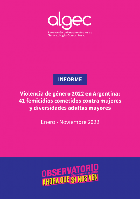 Violencia de género 2022 en Argentina: 41 femicidios cometidos contra mujeres y diversidades adultas mayores