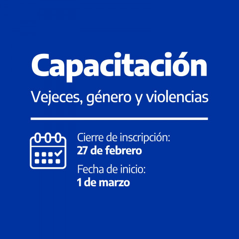 Capacitación: Vejeces, Género y Violencias