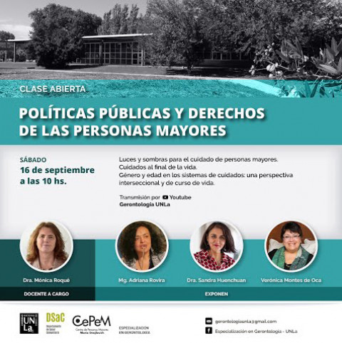 Clase abierta UNLa: Políticas Públicas y Derechos de las Personas Mayores