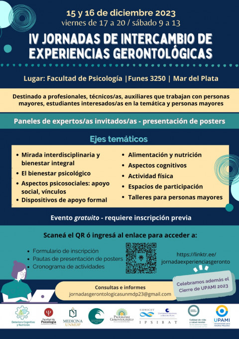 IV Jornadas de Intercambio de Experiencias Gerontológicas en Mar del Plata