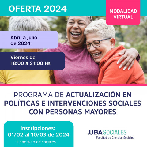 Programa de Actualización en Políticas e Intervenciones Sociales con Personas Mayores